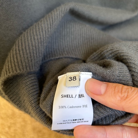 CHICJOC Women Elegant Grey Cashmere Sweater size 38 - Picture 9 of 12